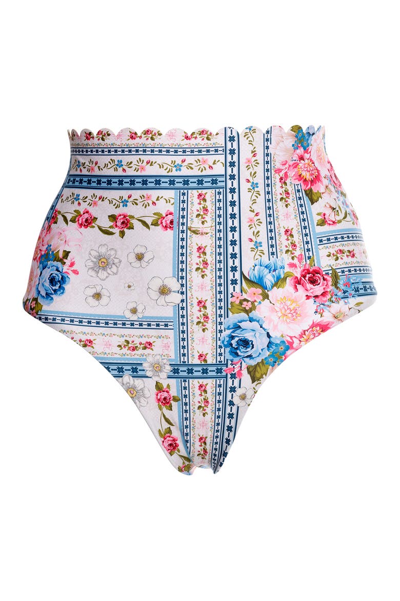 Alicia Meraki High Waist Bikini Bottoms, Alternate, color, PINK MULTICOLOR