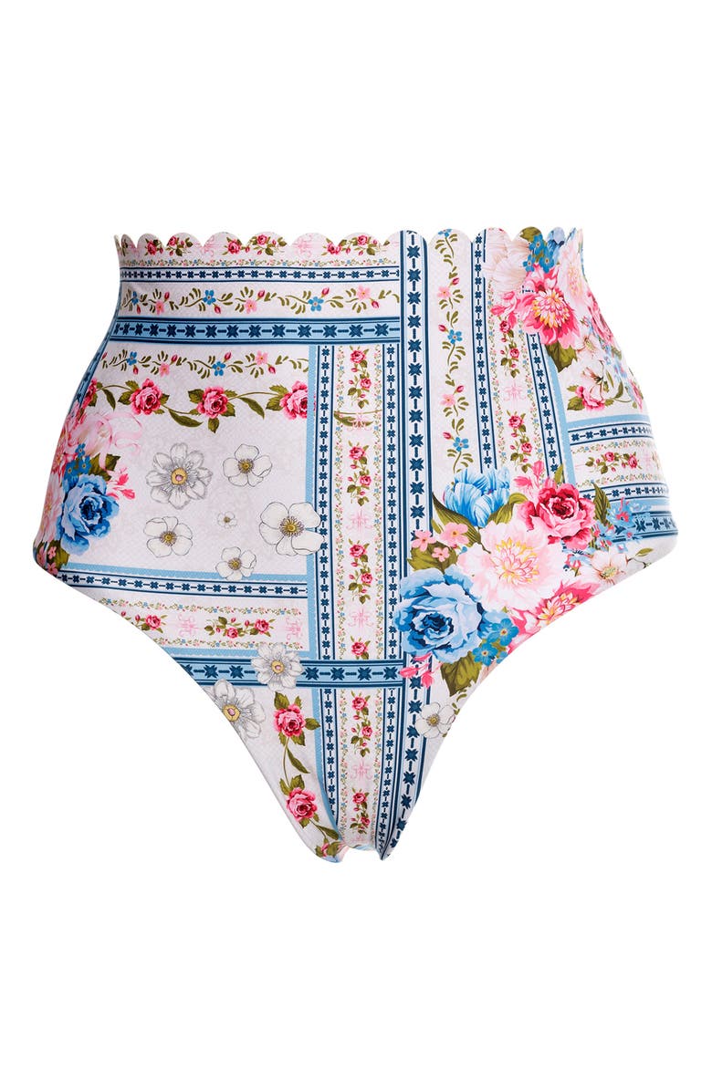 Agua Bendita Alicia Meraki High Waist Bikini Bottoms, Alternate, color, Pink Multicolor