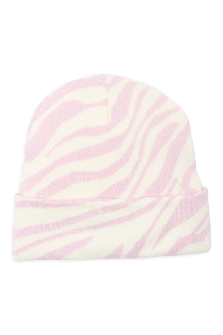 Animal Stripe Beanie, Main, color, PINK