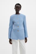 Malina Carol Textured Round Neck Blazer