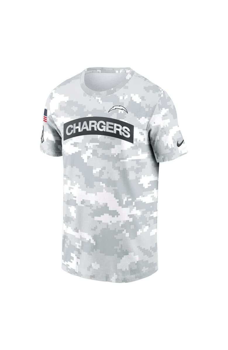 Nike Men's Nike Arctic Camo Los Angeles Chargers 2024 Salute To Service Performance T-Shirt, Alternate, color, 