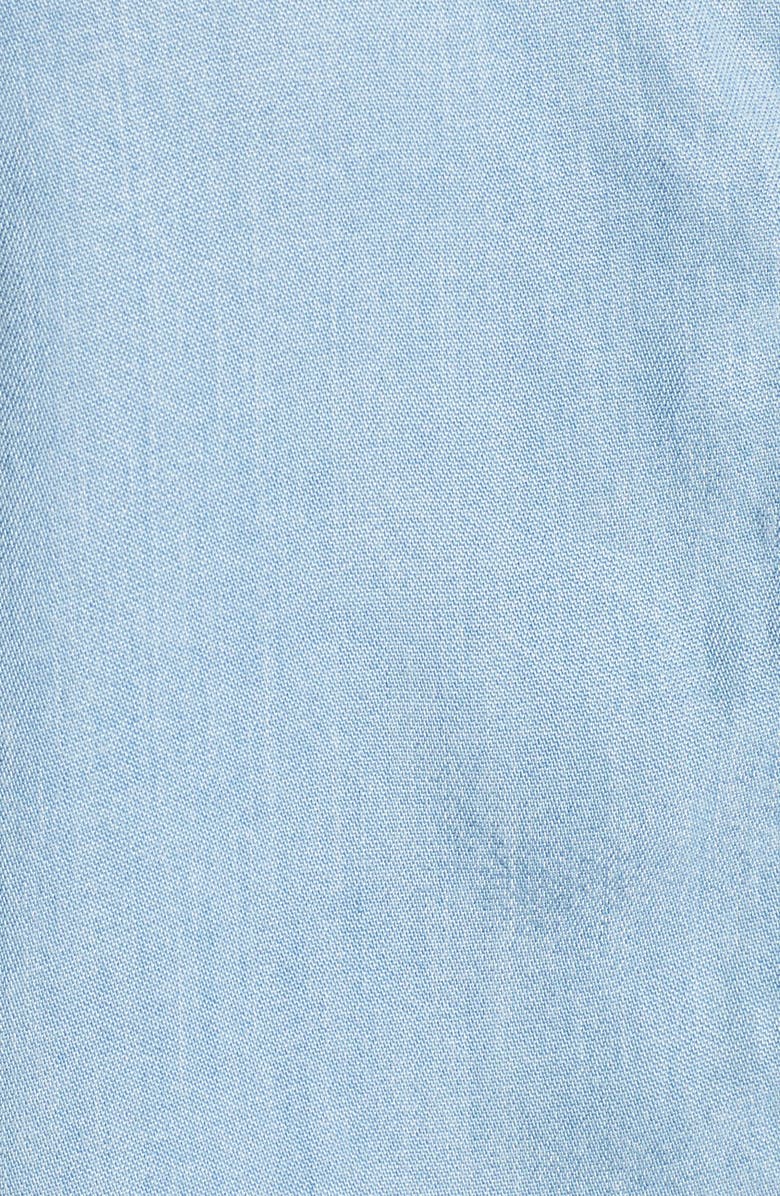 Love, Fire Button Front Chambray Top, Alternate, color,
