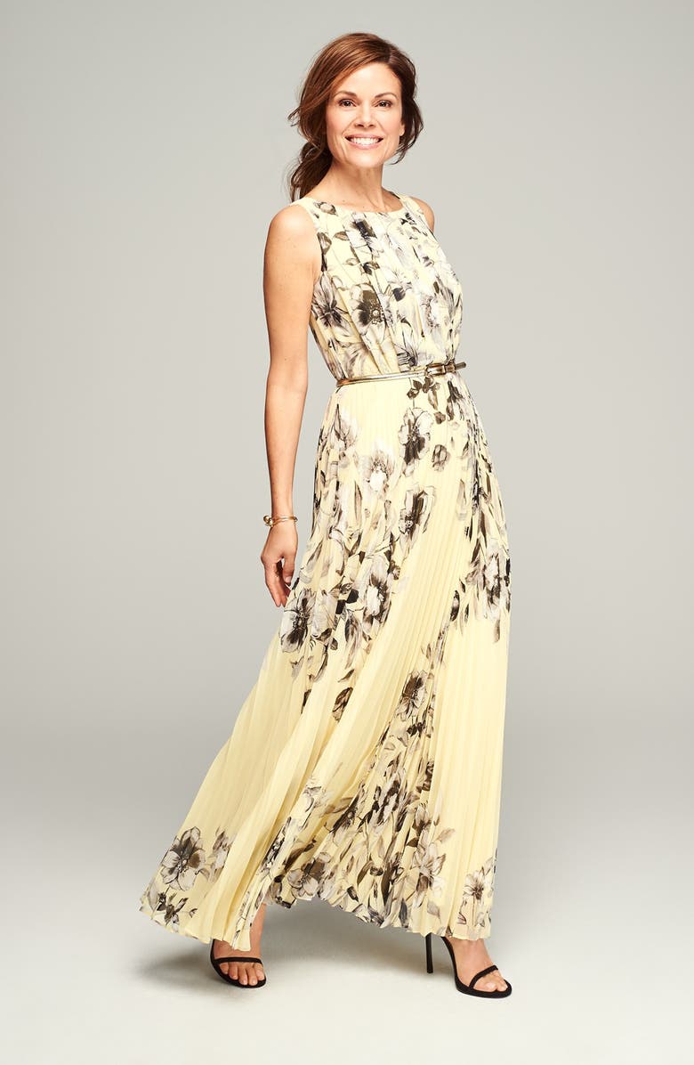 Eliza J Print Chiffon Maxi Dress, Alternate, color, 