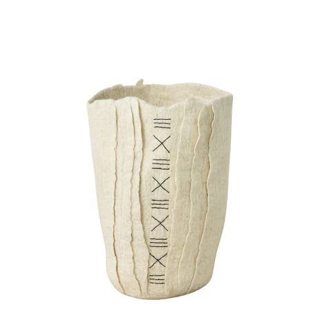 Zulu Hand-Felted Wool Floor Vase