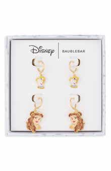Disney Belle & Chip Set of 2 Hoop Earrings