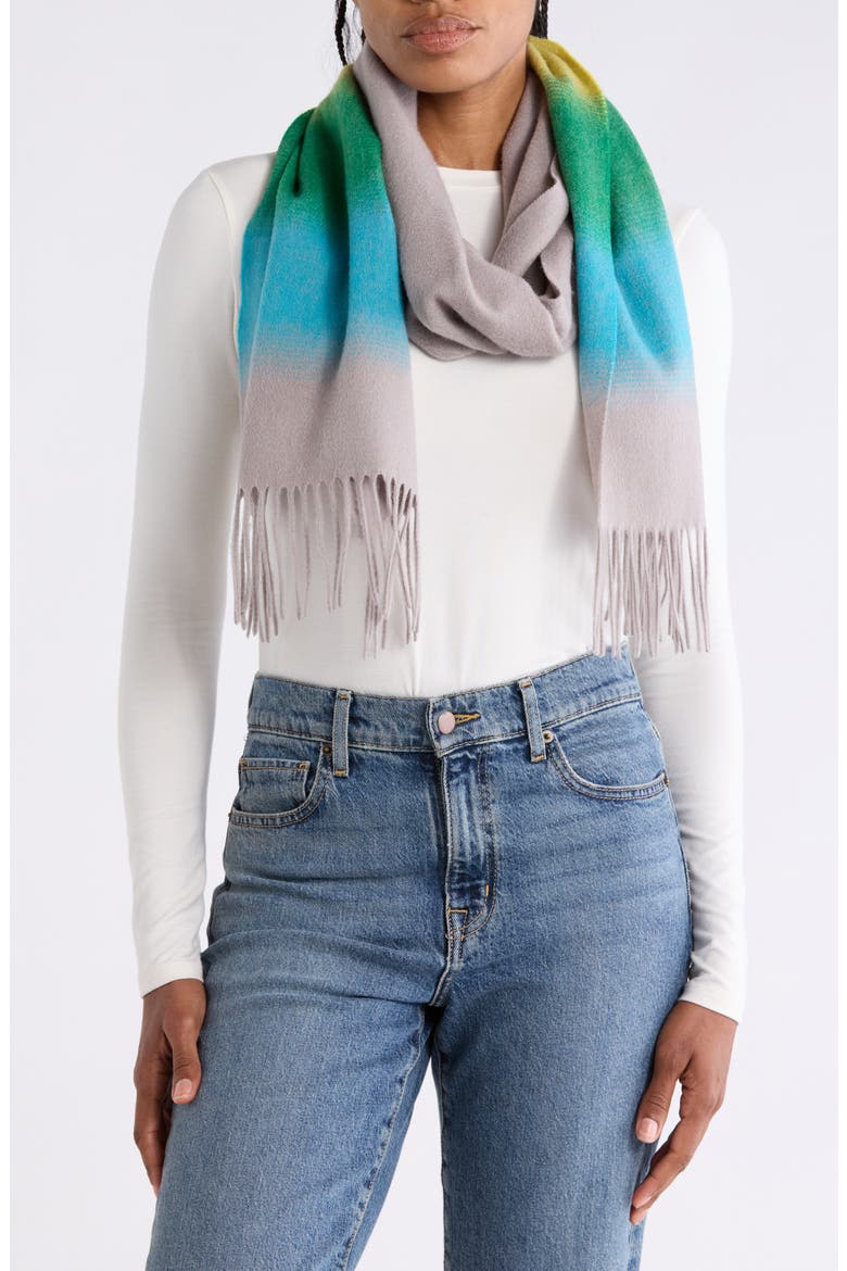 Wool Gradient Scarf, Main, color, GREY