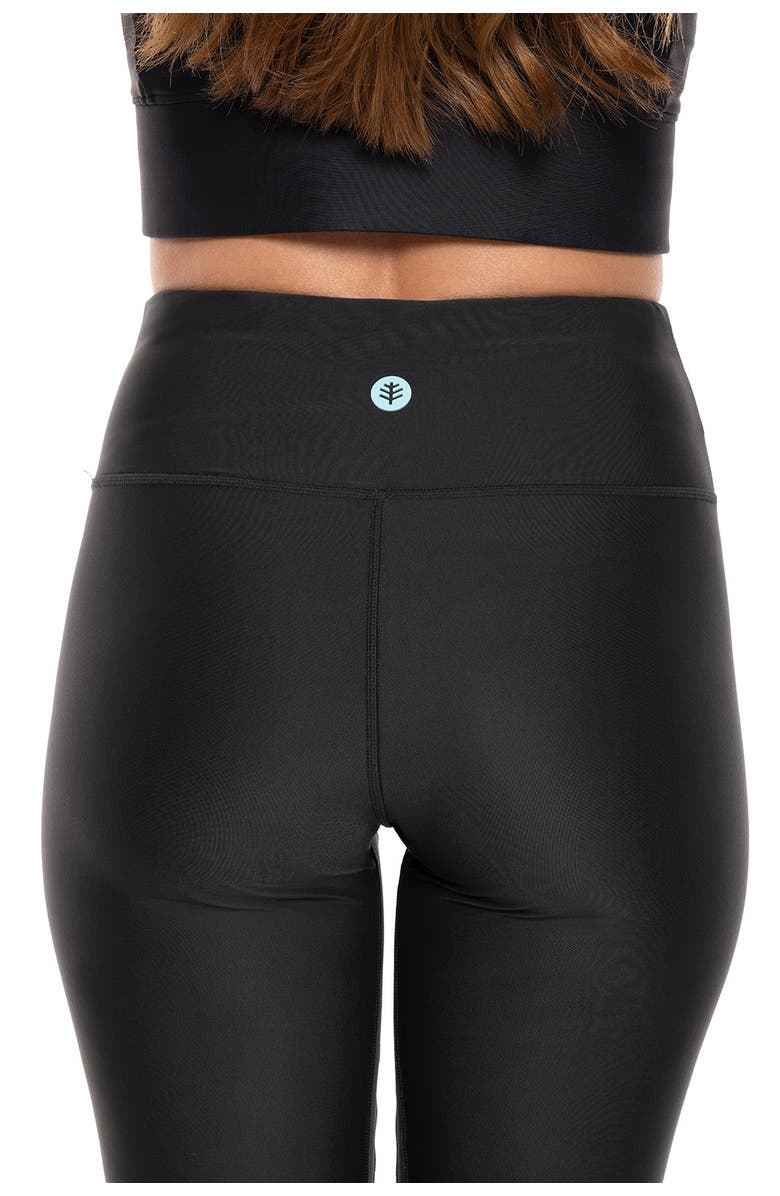 Coolibar High Rise Capris - UPF 50+ Sun Protection - Ocean Sculpt, Alternate, color, Black