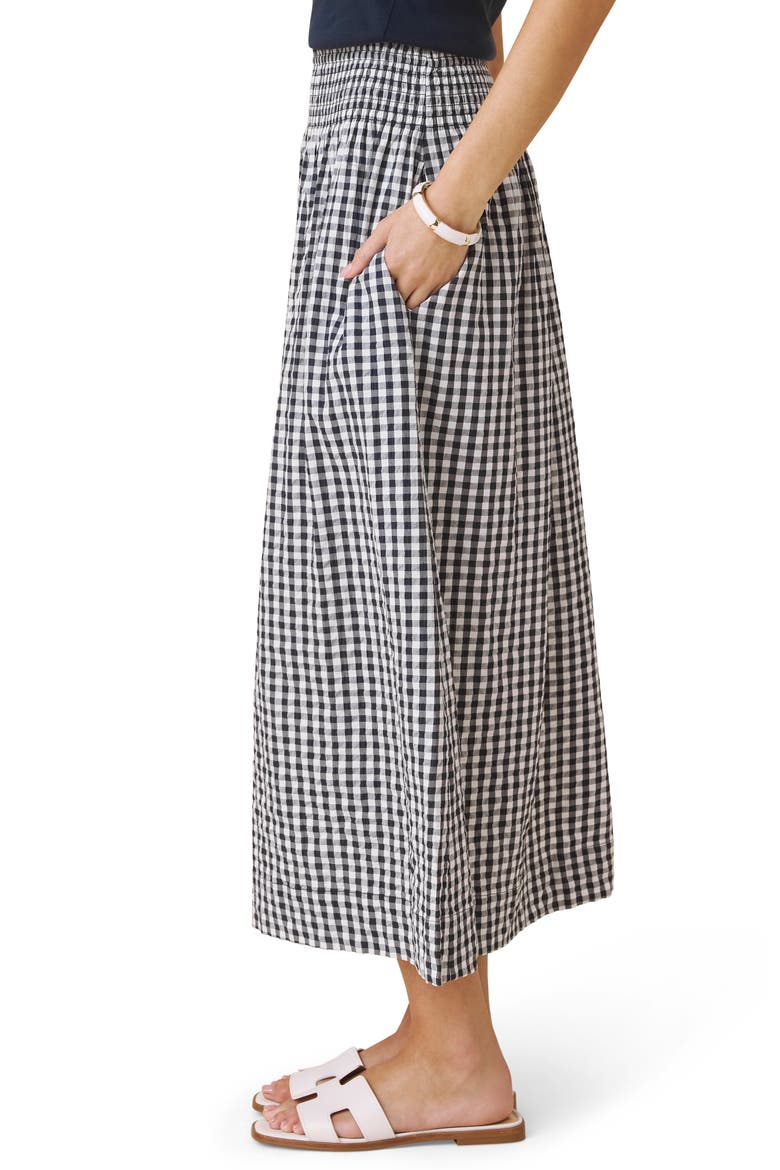 Gigi Gingham A-Line Skirt, Alternate, color, NAVY/WHITE