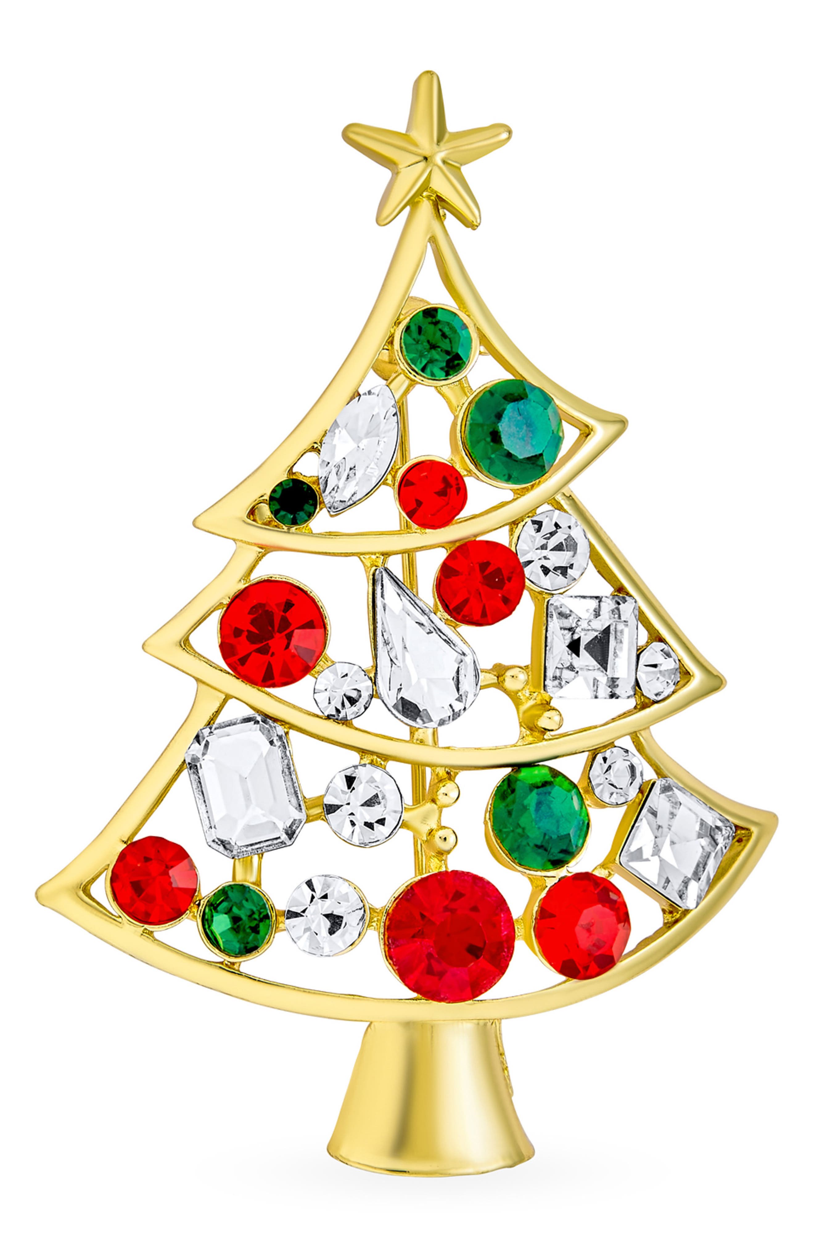 BLING JEWELRY Christmas Tree Pin