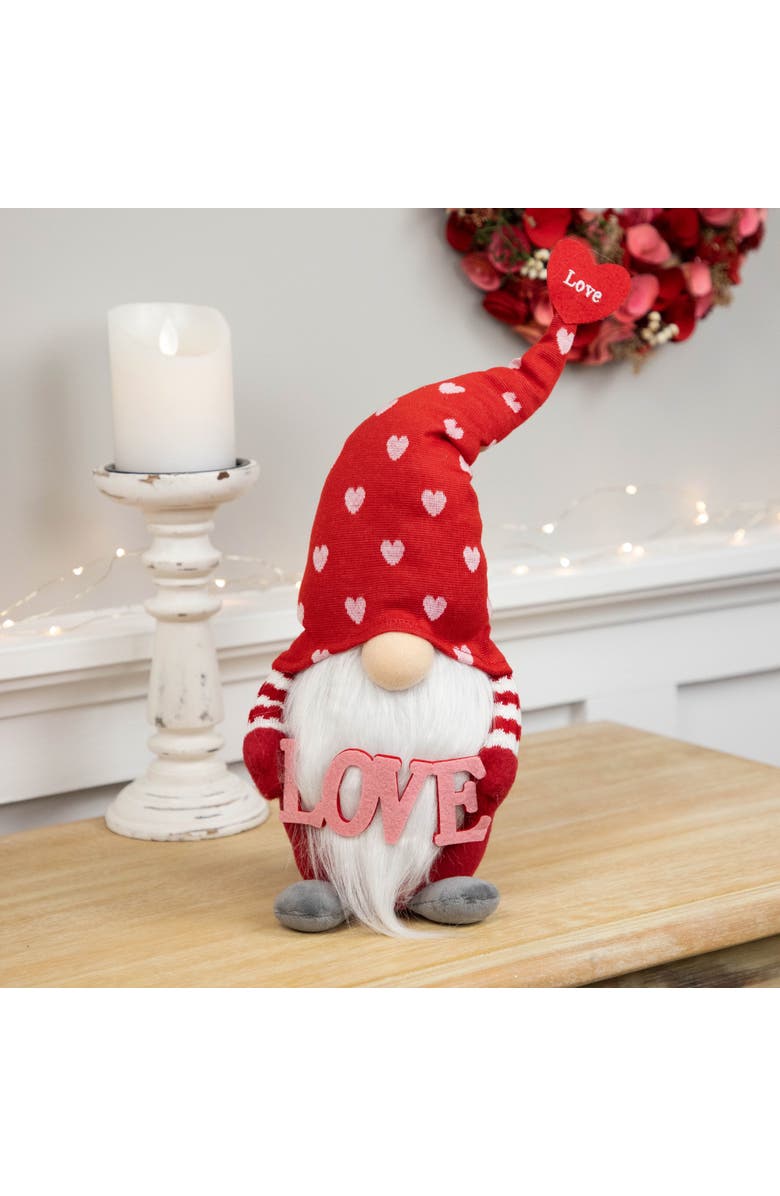 Northlight Hearts and Love Valentine's Day Gnome - 18.5", Alternate, color, Red