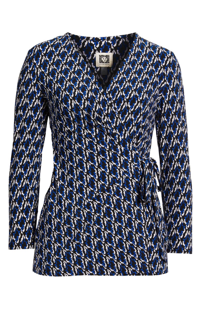 Anne Klein Print Wrap Top, Alternate, color, 