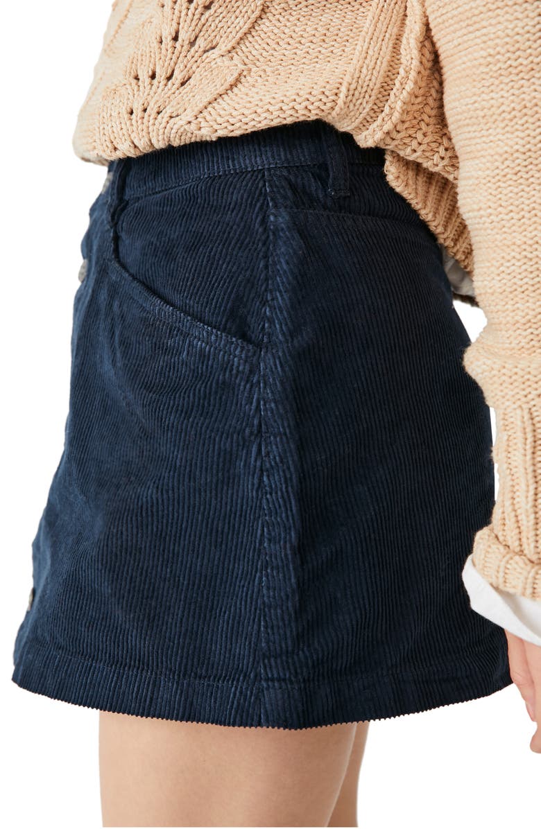 Free People Ray Cotton Corduroy Miniskirt, Alternate, color, 