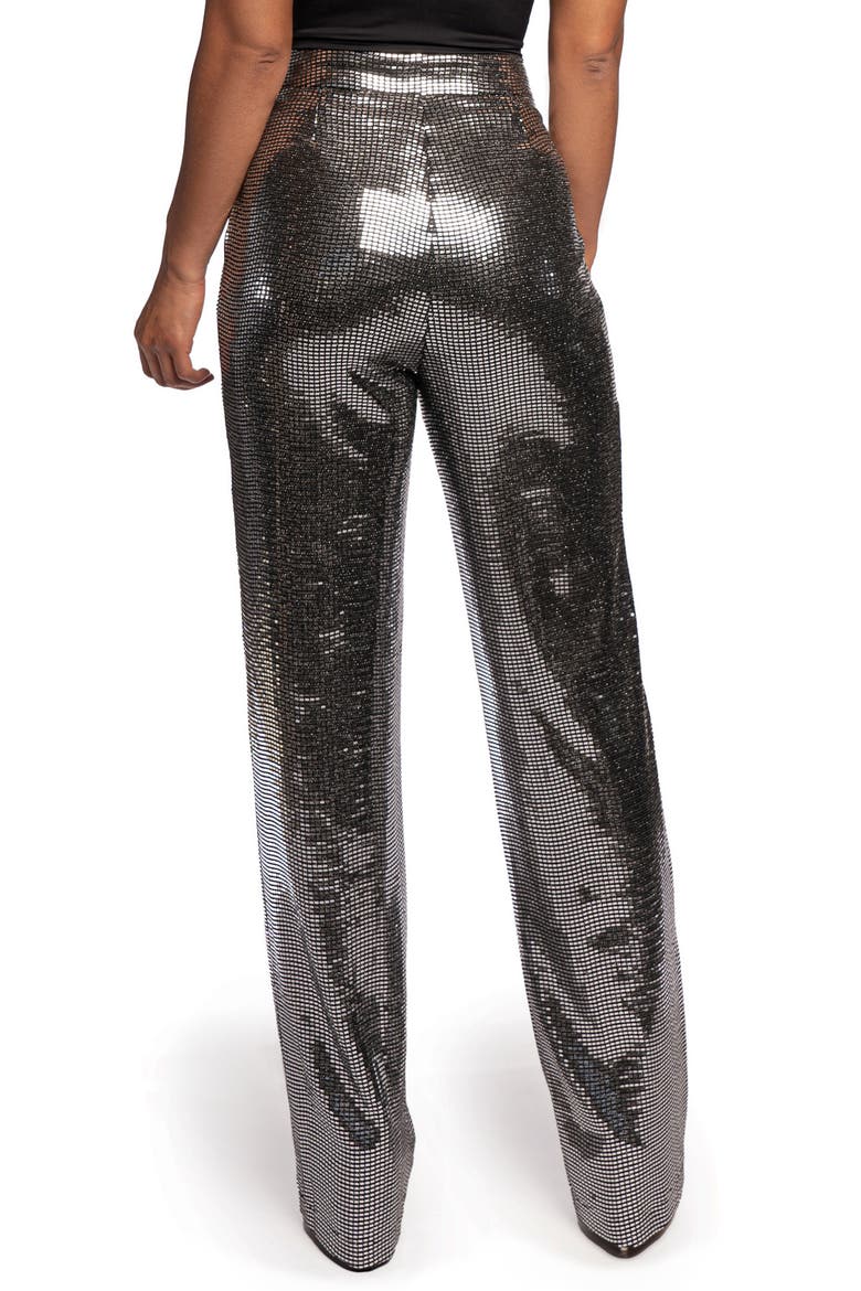 Sequin Wide Leg Pants, Alternate, color, SILVER