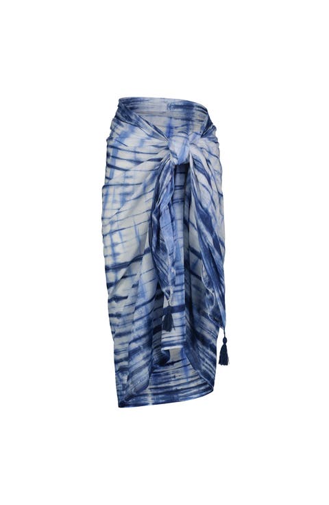 Cotton Saline Pareo Marine Shibori