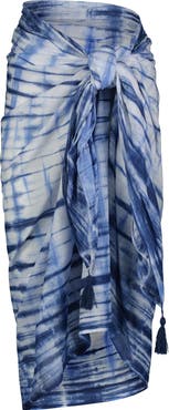 Mer St. Barth Cotton Saline Pareo Marine Shibori