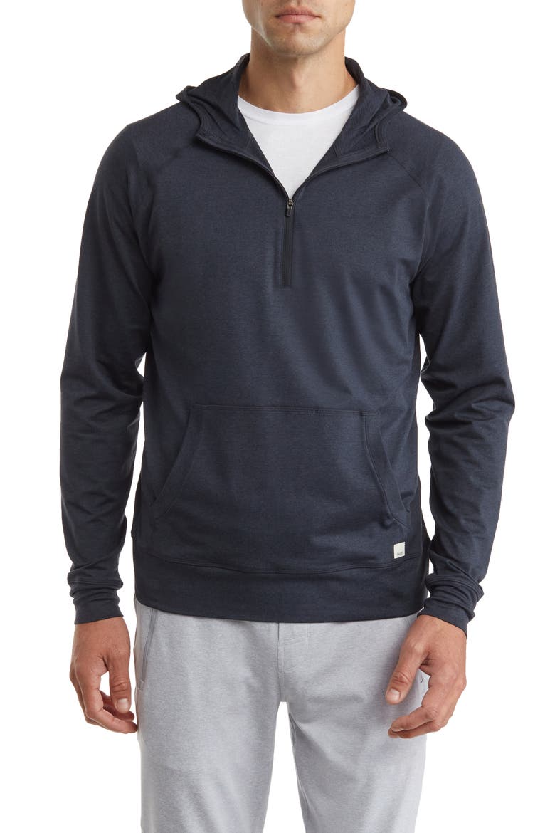 Ponto Performance Half Zip Hoodie, Main, color, MIDNIGHT HEATHER