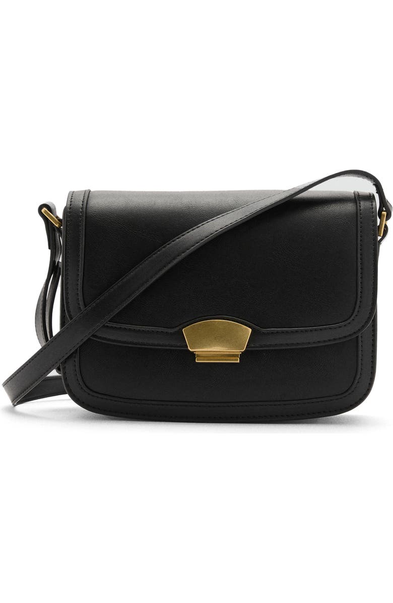 MANGO Faux Leather Crossbody Bag, Main, color,