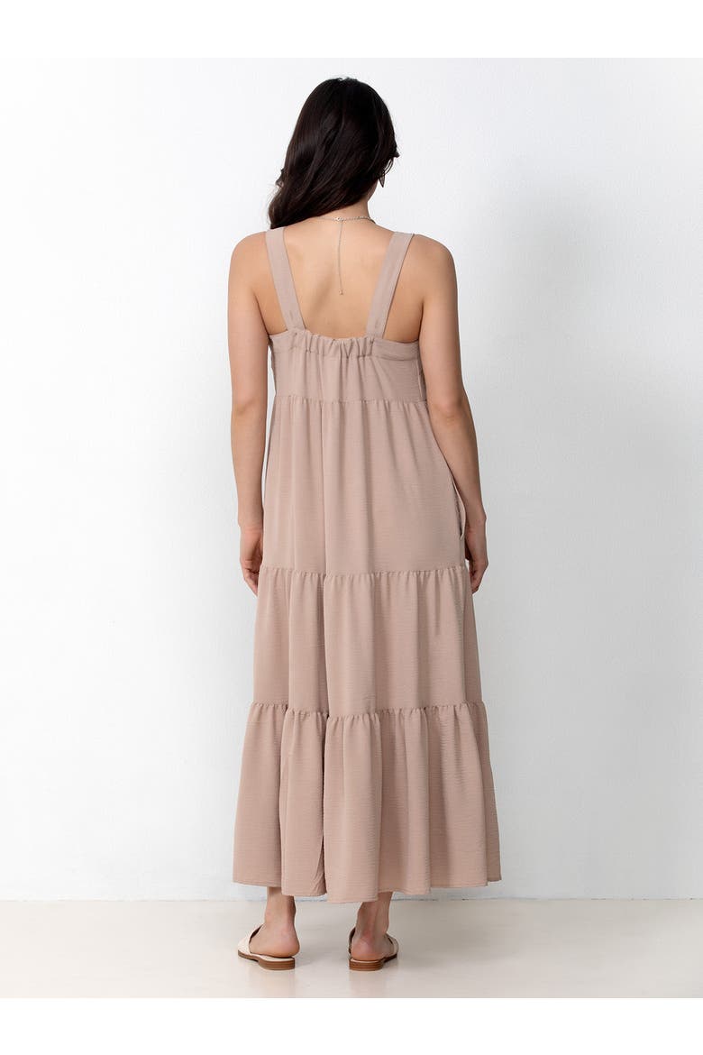 Tiered Maxi Dress, Alternate, color, Beige
