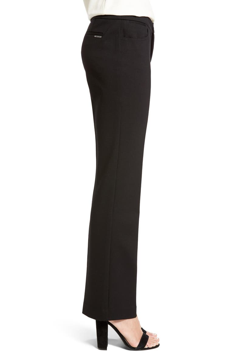 Compression Flare Leg Ponte Pants, Alternate, color, ANNE BLACK