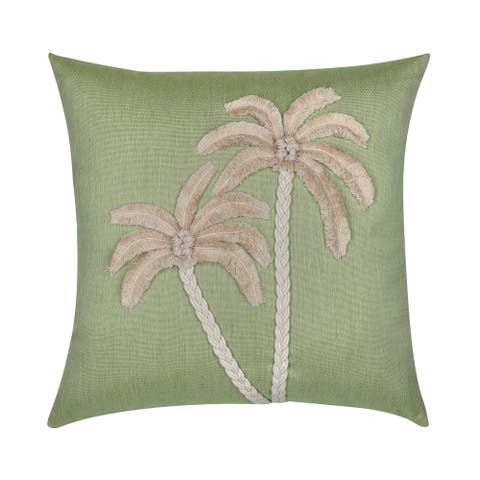 Escape Handmade Applique Indoor & Outdoor Woven Accent Pillow