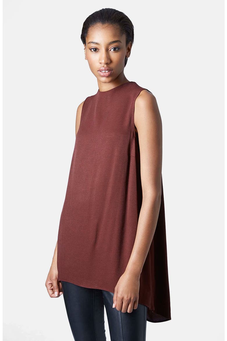Textured Sleeveless Tunic, Main, color, BROWN