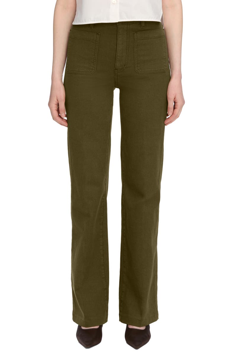 FRAME The Refined Straight Leg Pants, Main, color, Tree Moss