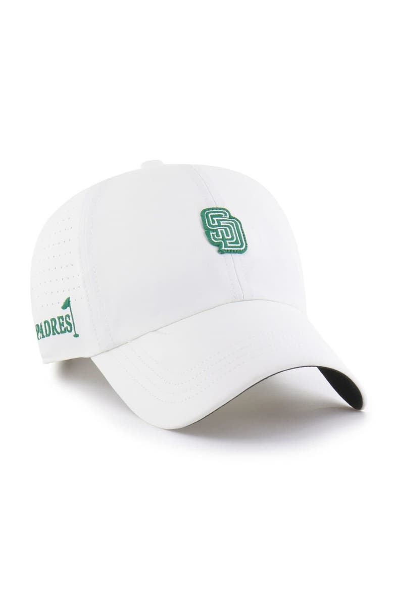 Men's '47 White San Diego Padres Elevated Greens Clean Up Adjustable Hat, Main, color, White