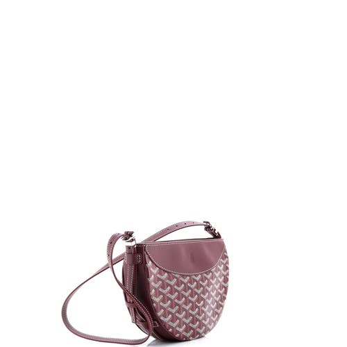 Pre-owned Goyard  Goyard Hirondelle Shoulder Bag Coated Canvas And Leather In Red