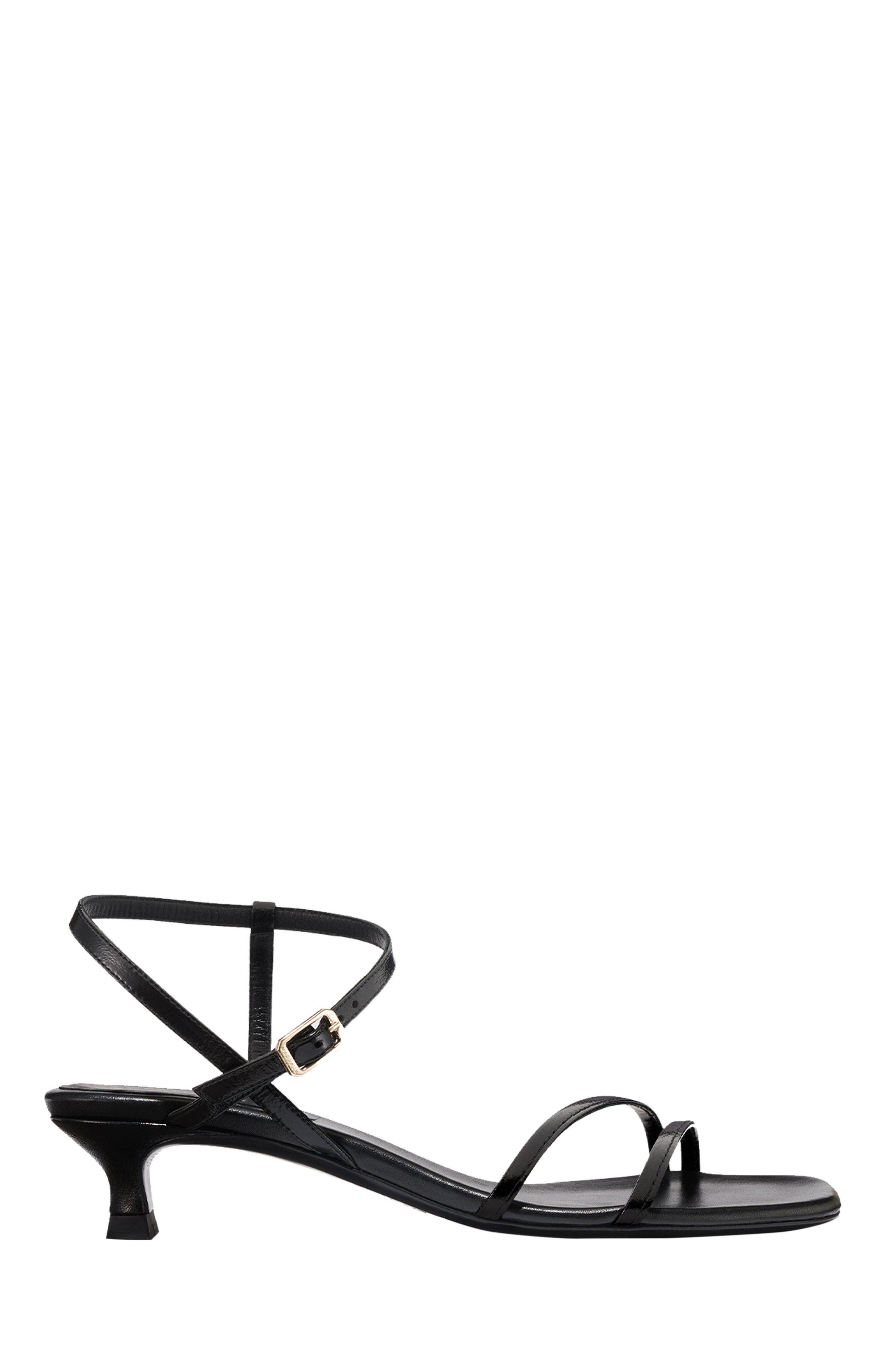 MARGAUX The Dylan Sandal, Main, color, Black Crinkle-Gloss Nappa