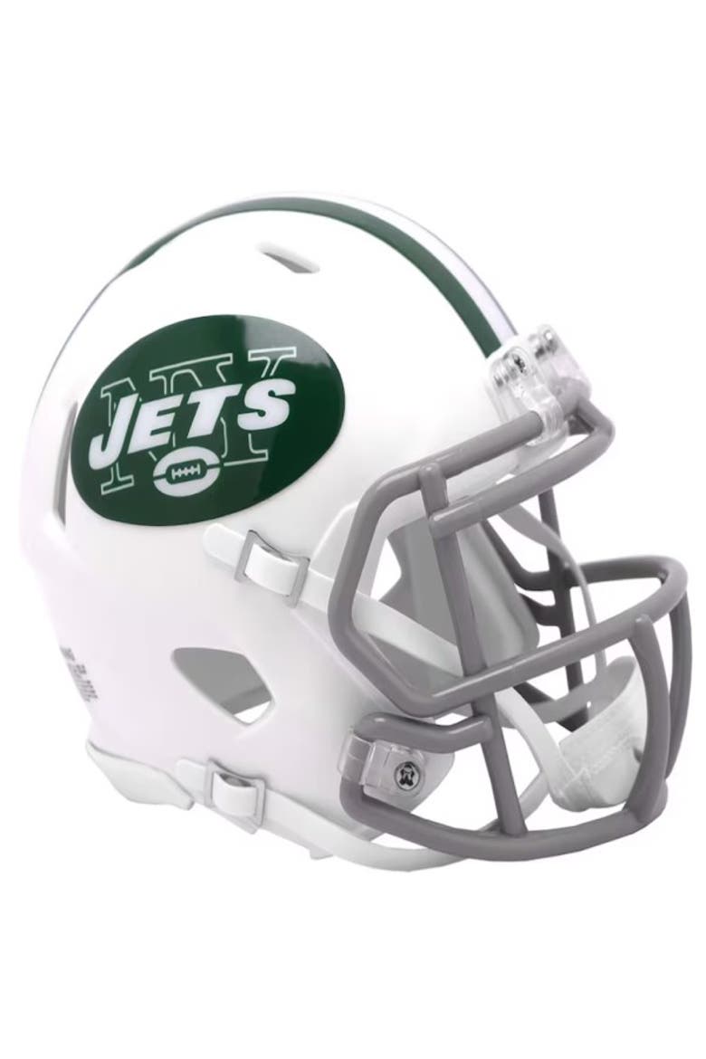New York Jets Classic (2024) Alternate Riddell Speed Mini Helmet, Main, color, White