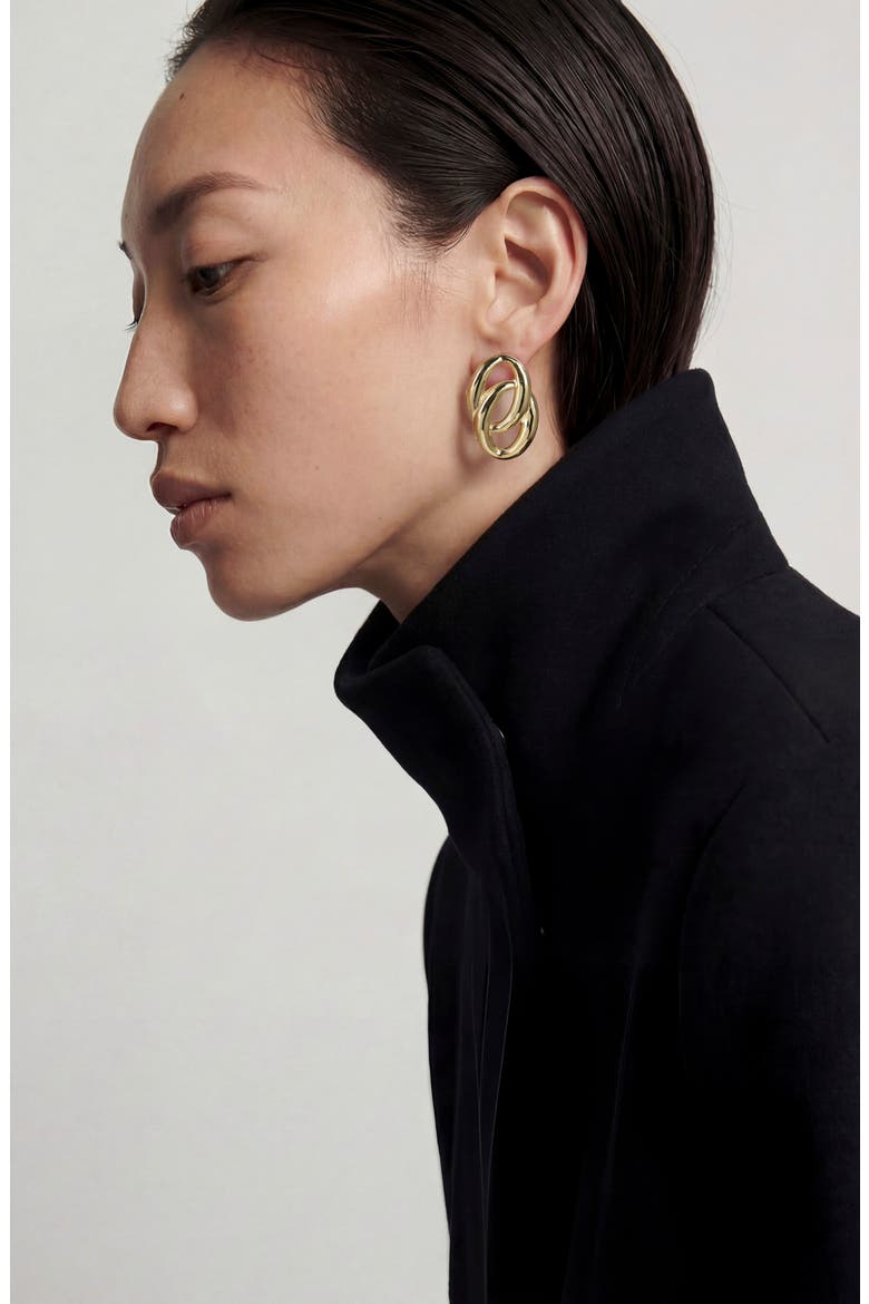 Mia Link Drop Earrings, Alternate, color, GOLD