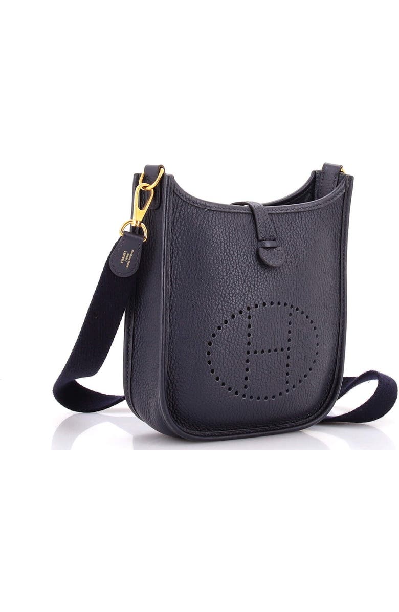 Pre-Owned Hermes Evelyne Bag Gen III Clemence TPM, Alternate, color, Bleu Indigo
