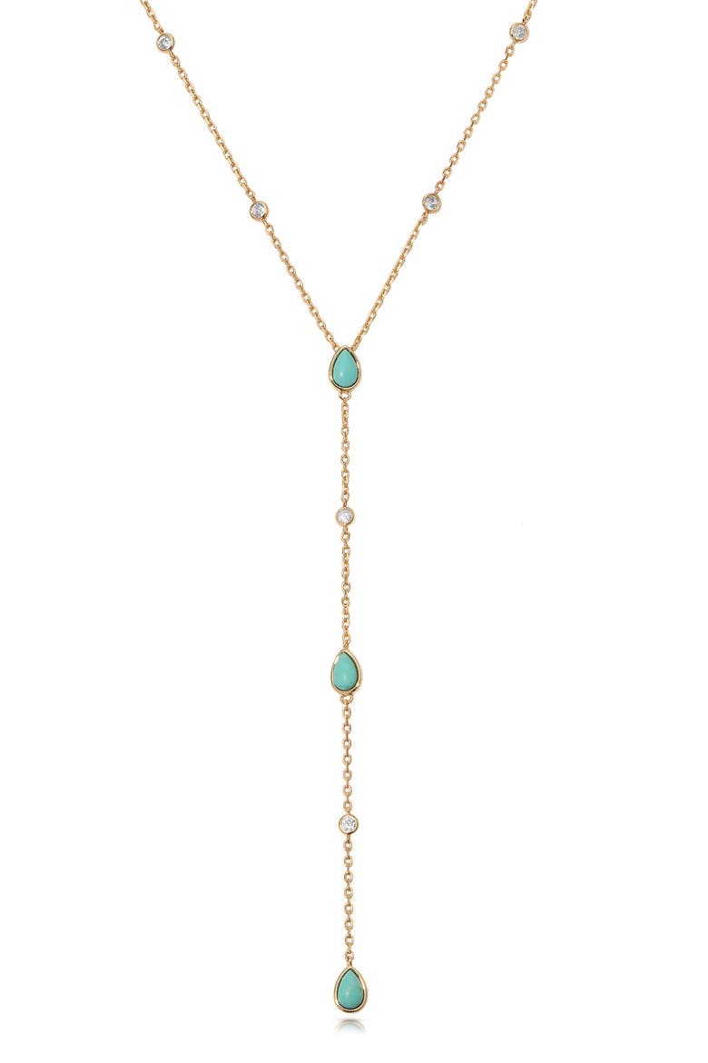Dewdrop Y-Necklace, Alternate, color, TURQUOISE