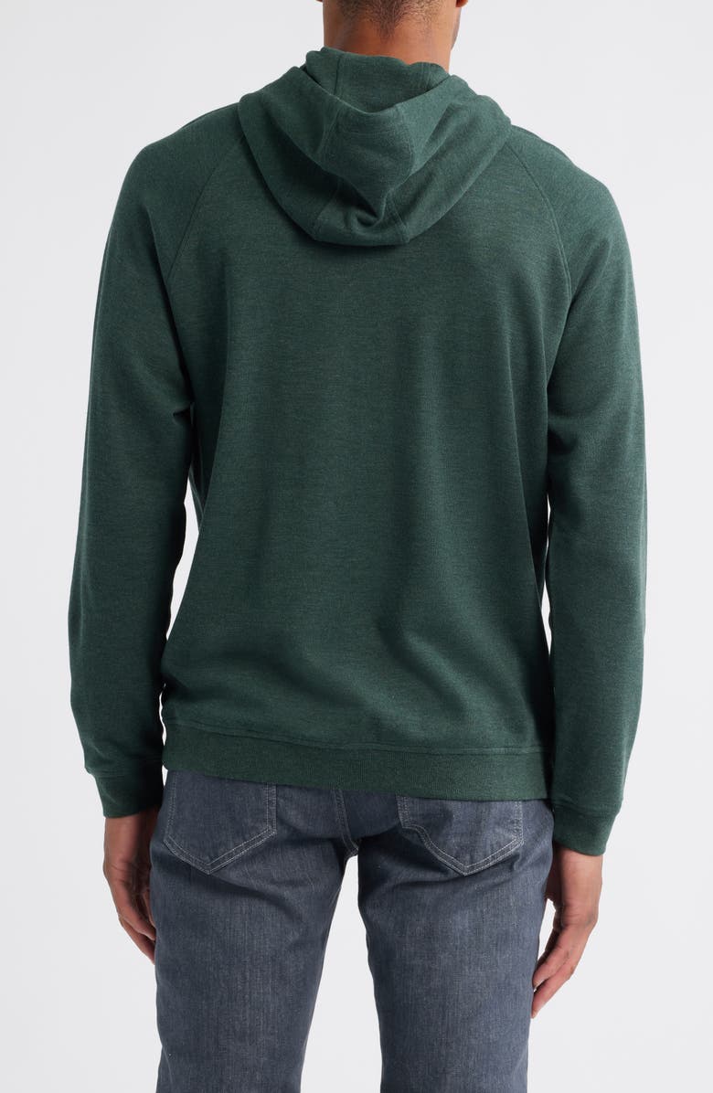Peter Millar Crown Comfort Piqué Hoodie, Alternate, color, Deep Verdant