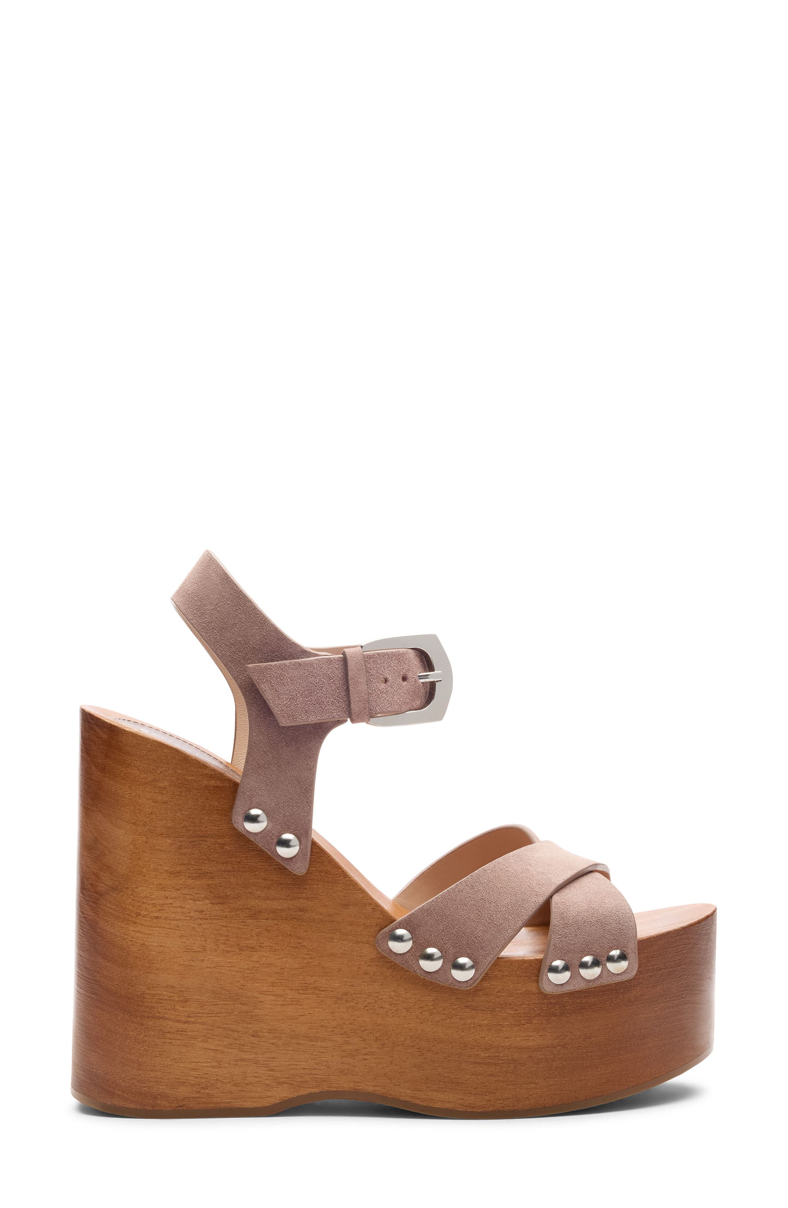 Kate Clog Wedge Sandal, Alternate, color, ALMOST MAUVE