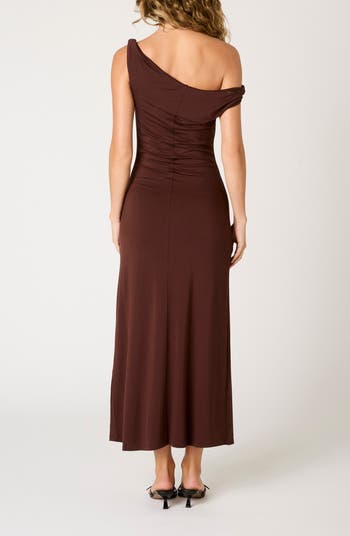 Carmella Asymmetric Midi Dress