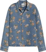 RIZORT Bouquet Denim Button-Up Shirt Jacket