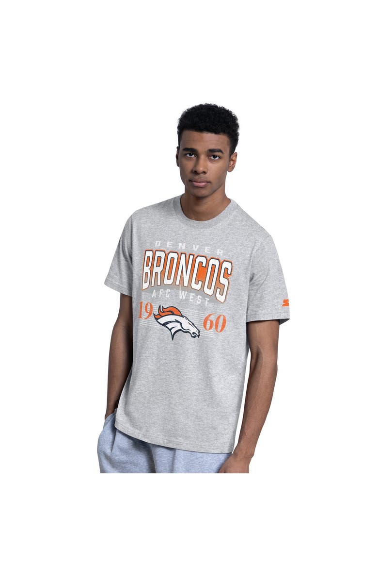 Men's Starter  Orange/Heather Gray Denver Broncos Two-Pack Logo T-Shirt Set, Alternate, color, Orange