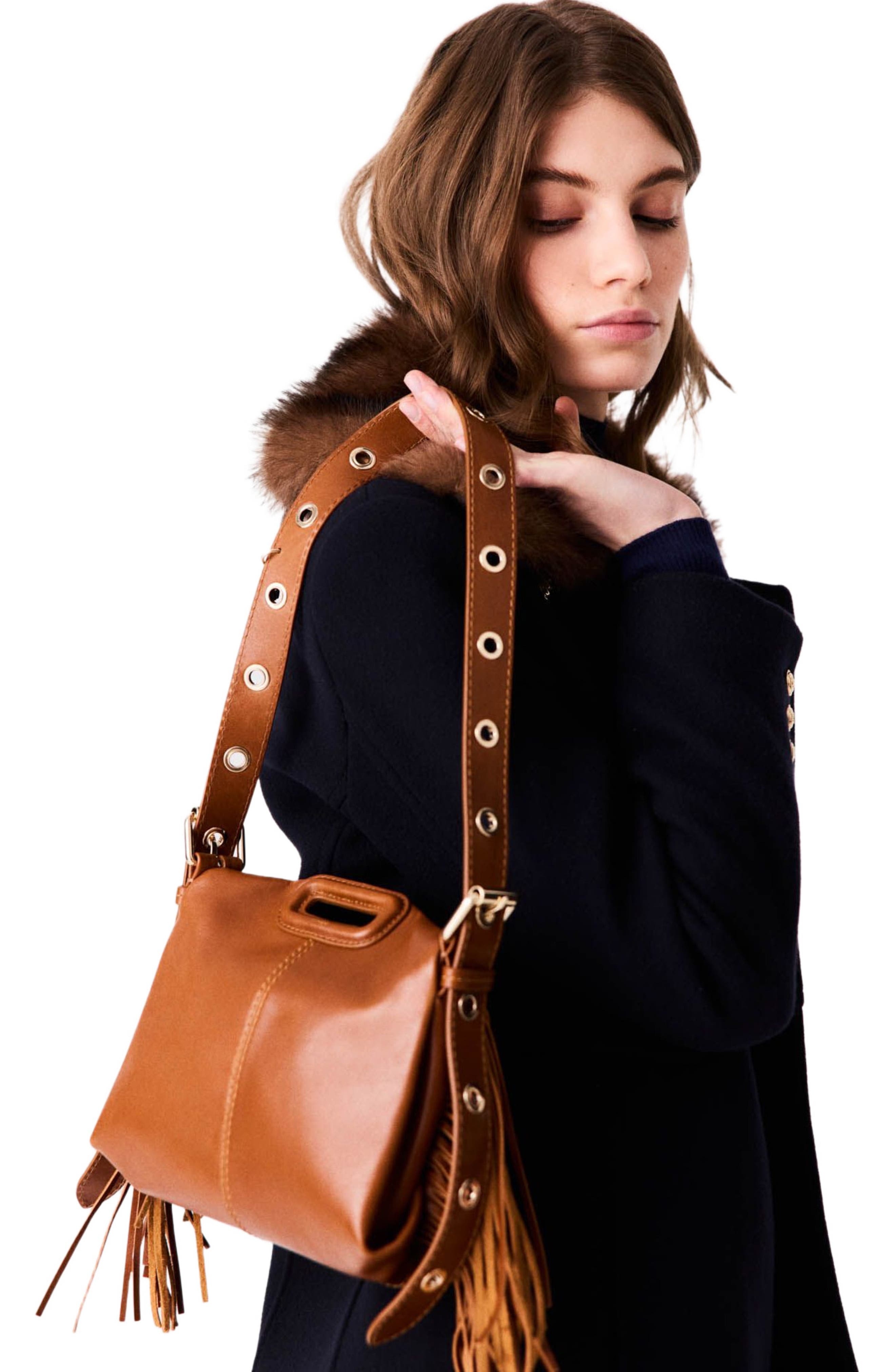 Smooth leather mini Miss M bag, Alternate, color, Tobacco