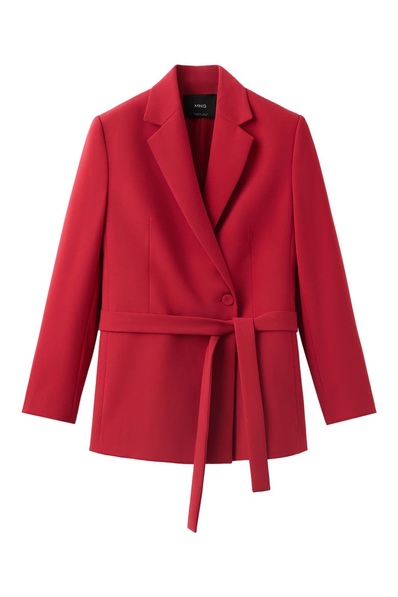Iguana One Button Blazer, Alternate, color, RED