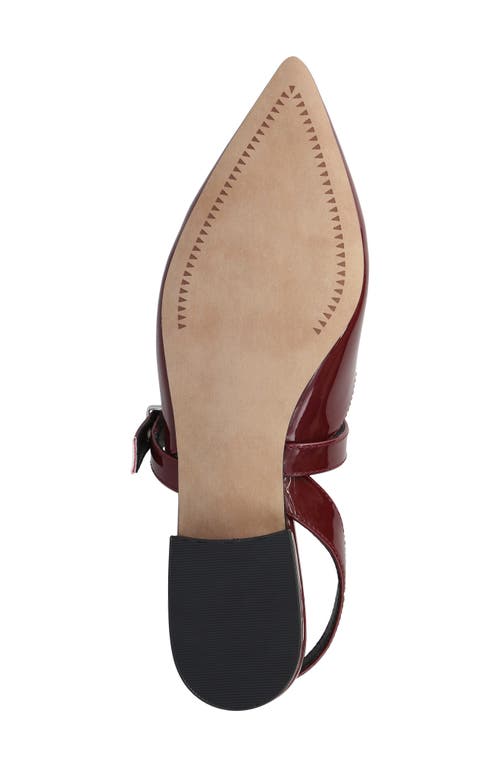 Mia Aree Pointed Toe Flat In Burgundy