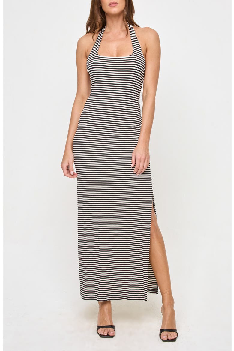 London Halter Midi Dress, Main, color, SEE BOTH SIDES STRIPE