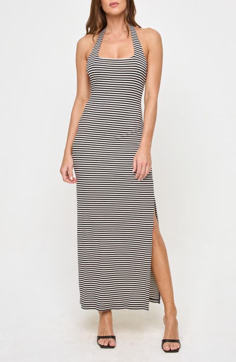 London Halter Midi Dress