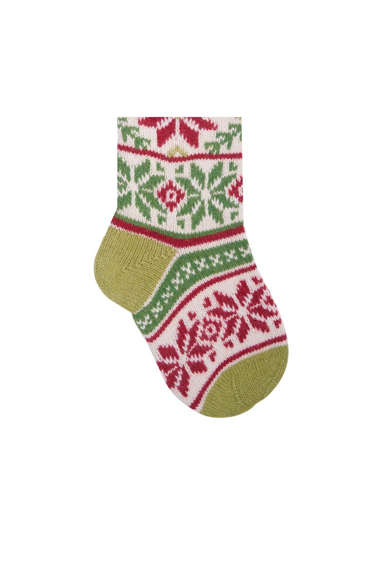Woodland Deer Knit Stocking, Alternate, color, Green