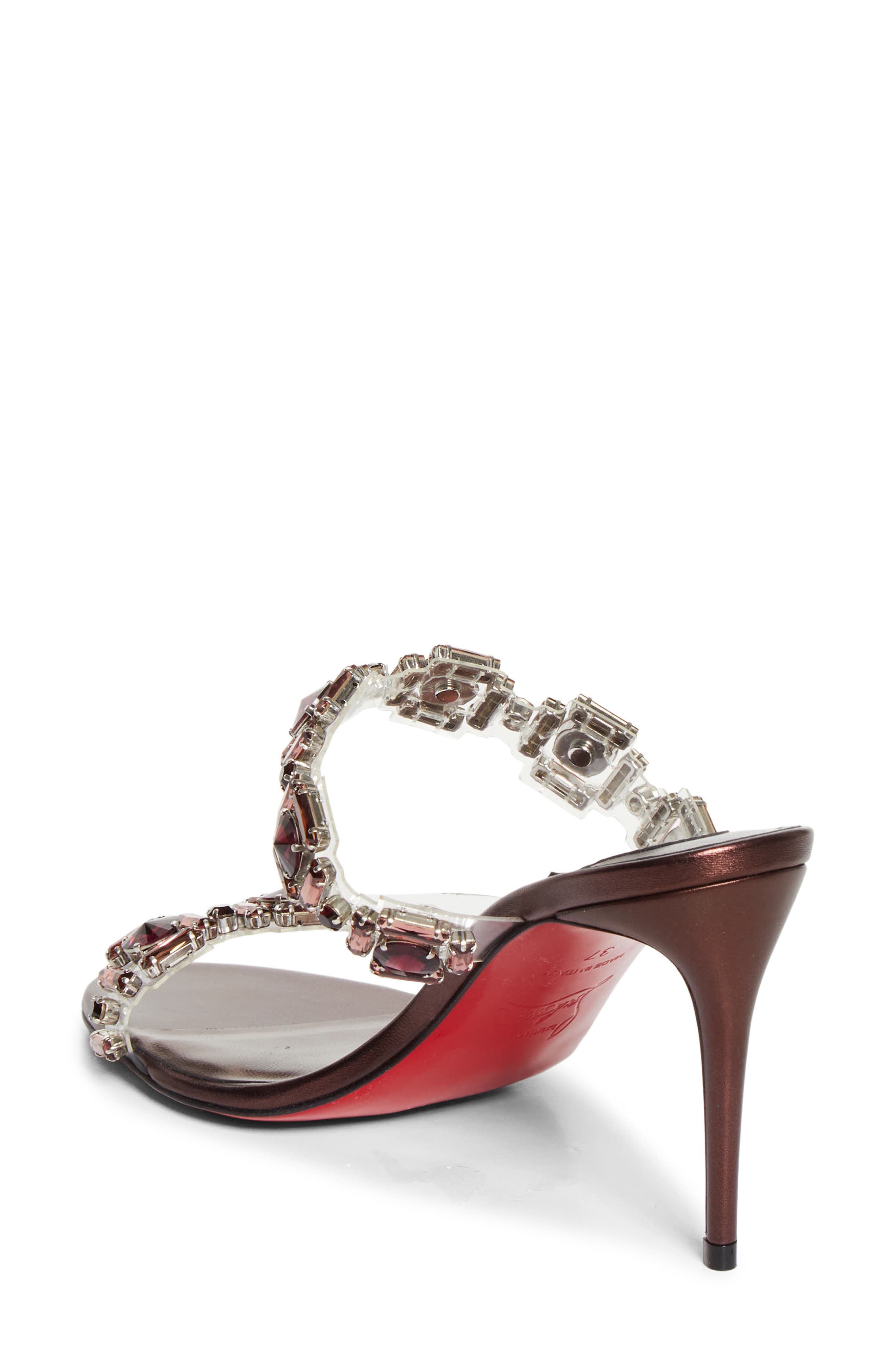 Christian Louboutin Just Jewel Crystal Embellished Stiletto Sandal, Alternate, color, Vers Palacy/ Lin Palacy