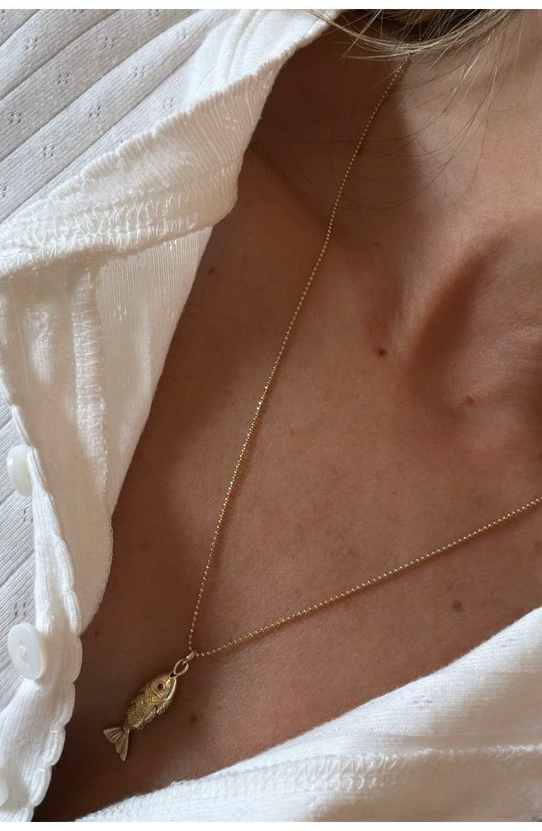Alexa Leigh Gold Bar and Ball Chain Necklace, Alternate, color, Yellow Gold