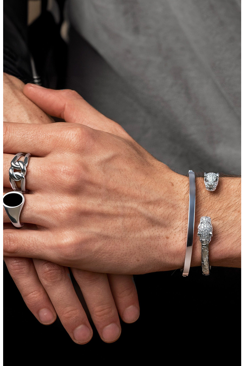 Simplicity Bangle, Alternate, color, Silver