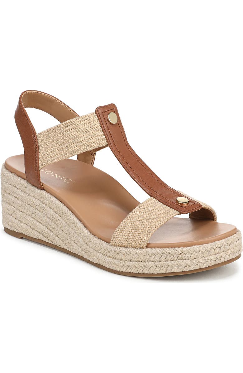 Vionic Calera Wedge Sandal, Main, color, Camel