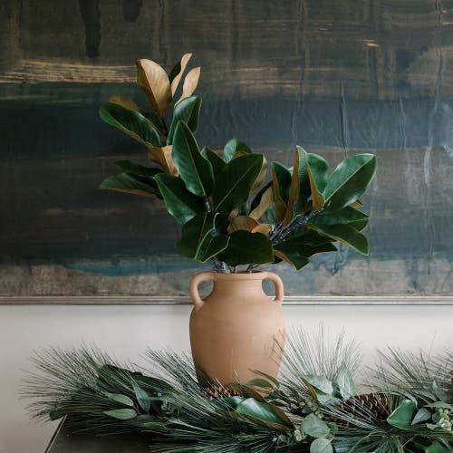 Cg Hunter 12" Terracotta Vase With Handles In Brown