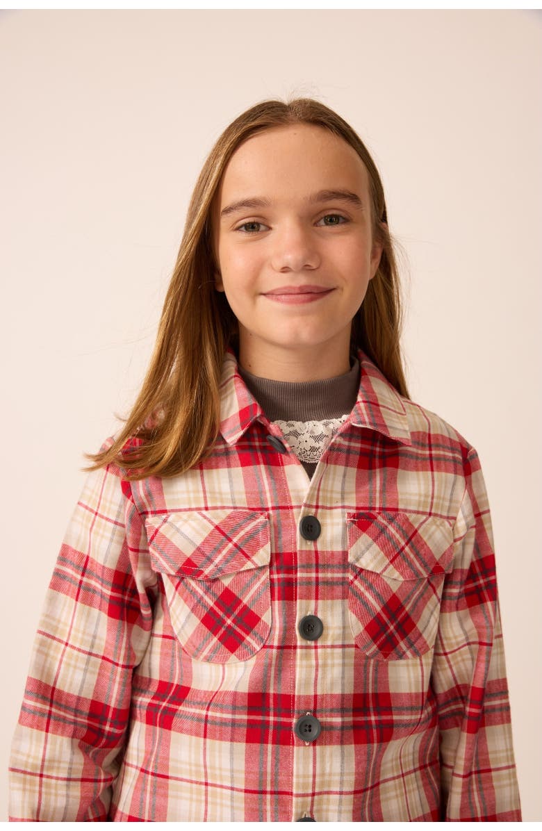 The Sunday Collective Flannel Shirt, Alternate, color, Jazzberry Plaid